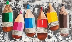 peinture colorée chambre enfant