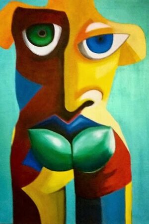 tableau décalé coloré contemporain