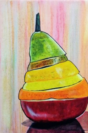 toile décalée peinture acrylique