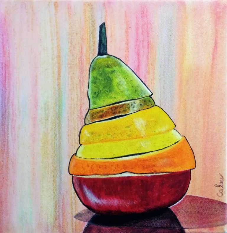 toile décalée peinture acrylique