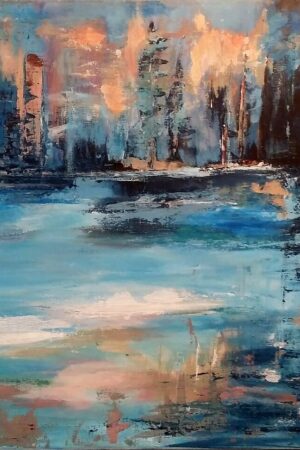 peinture abstraite au couteau