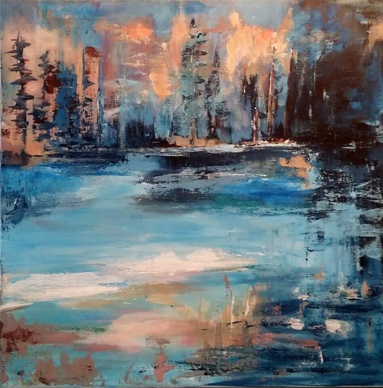 peinture abstraite au couteau