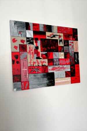 peinture abstraite rouge