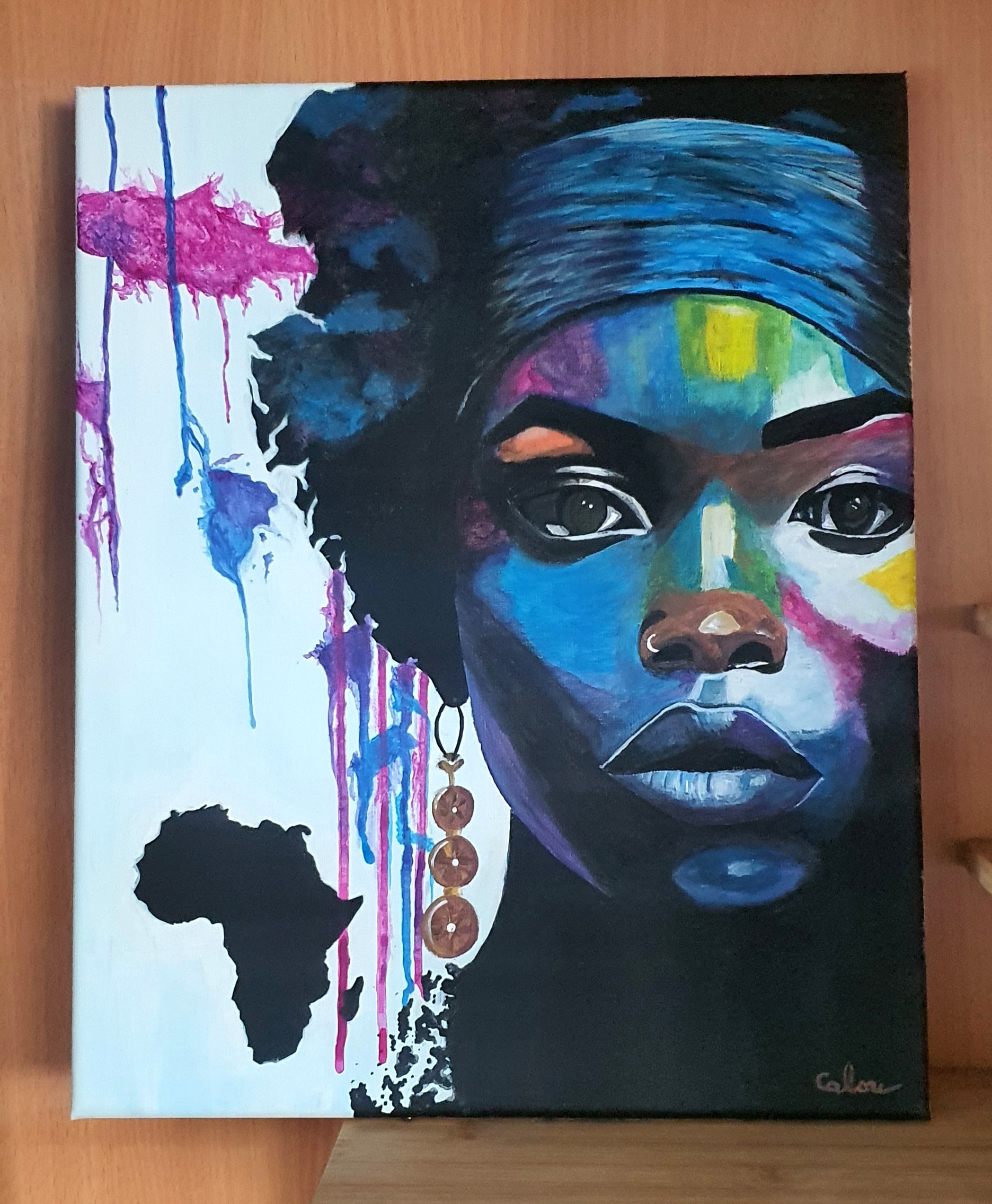 peinture portrait afrique