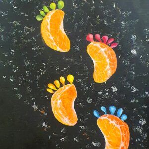 peinture mandarine fruit