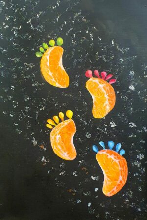 peinture mandarine fruit