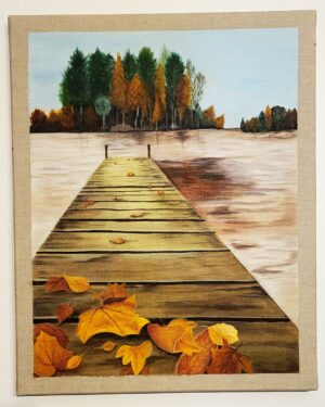 tableau paysage automnal