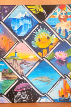 Tableau mosaïque artistique