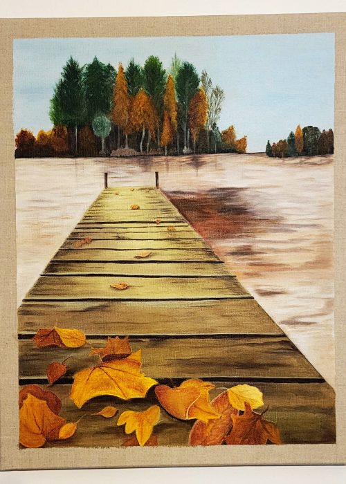 tableau paysage automnal