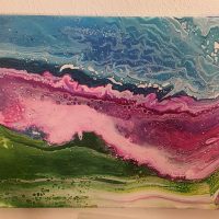 acrylique pouring art abstrait