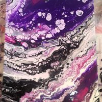 acrylique pouring art abstrait