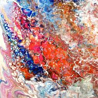 acrylique pouring art abstrait